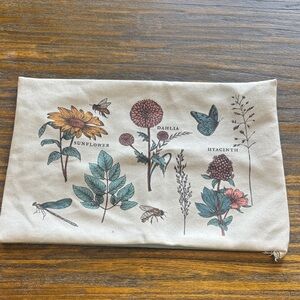Floral Botanical Print Pouch